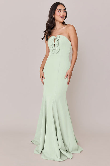 Colette Crepe Dress | Made To Order | Pistachio
