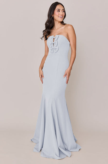 Colette Crepe Dress | Made To Order | Sky Blue