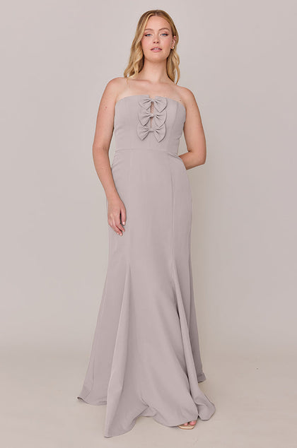 Colette Crepe Dress | Made To Order | Taupe