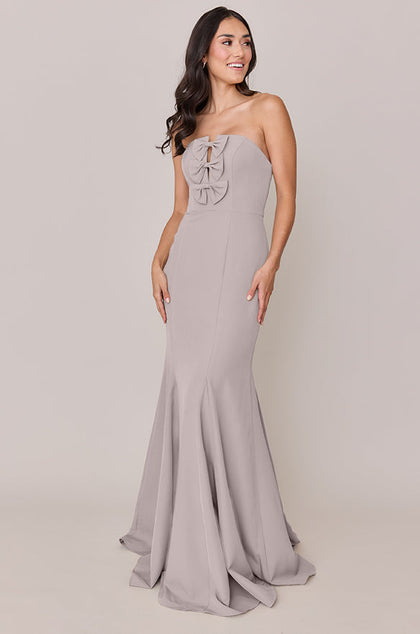 Colette Crepe Dress | Made To Order | Taupe