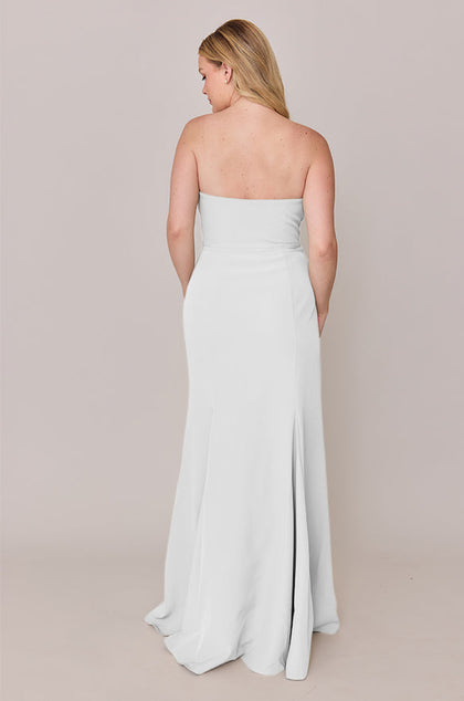 Colette Crepe Dress | Made To Order | White Pearl