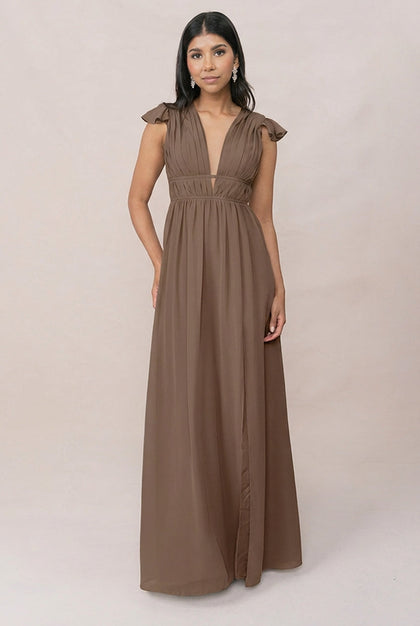 Cora Chiffon Dress | Made To Order | Truffle