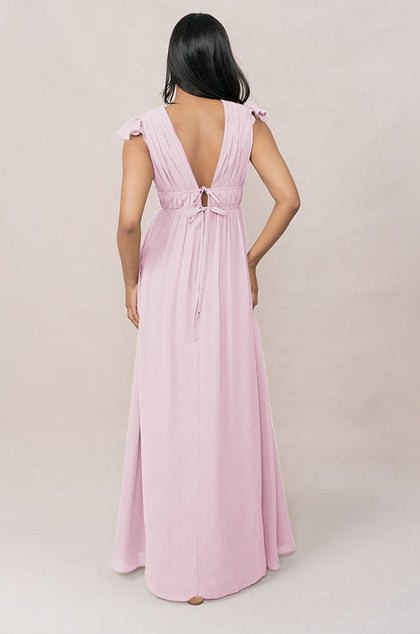 Cora Chiffon Dress | Made To Order | Baby Pink