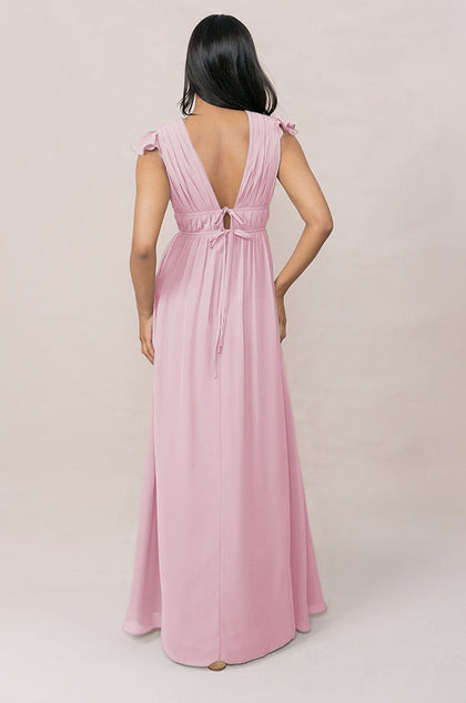 Cora Chiffon Dress | Made To Order | Blush Pink