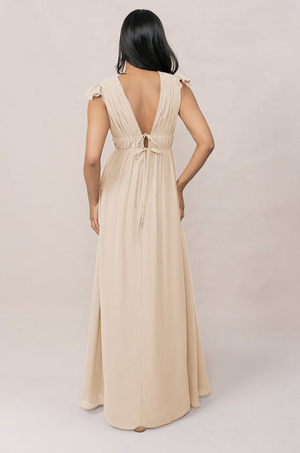 Cora Chiffon Dress | Made To Order | Champagne