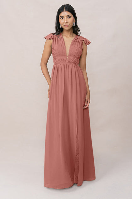 Cora Chiffon Dress | Made To Order | Desert Rose