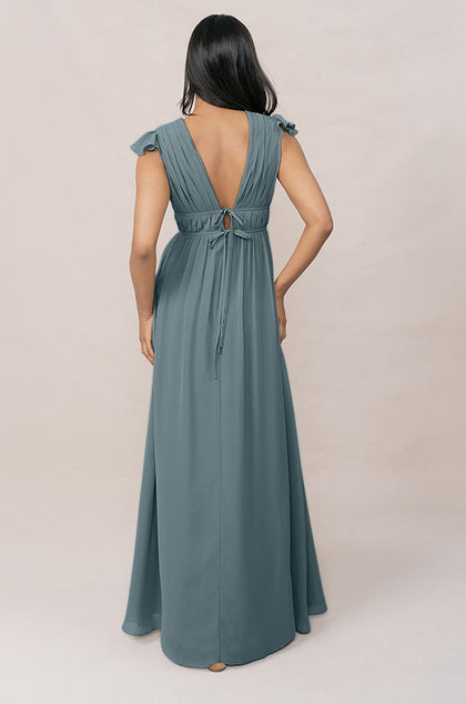 Cora Chiffon Dress | Made To Order | Eucalyptus