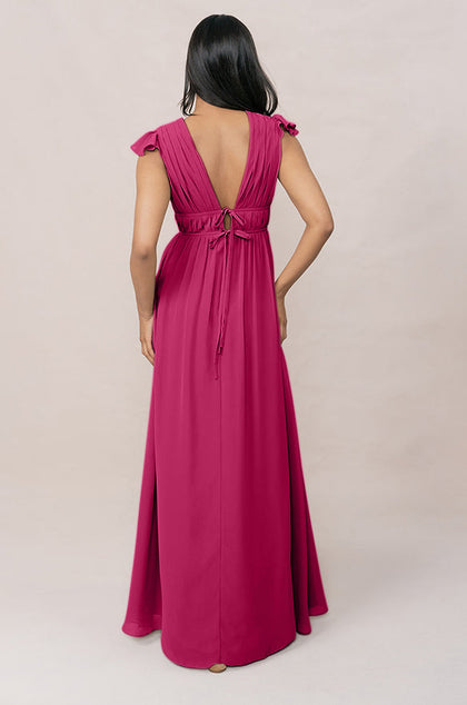 Cora Chiffon Dress | Made To Order | Hot Pink