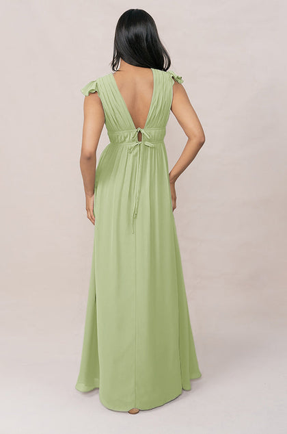 Cora Chiffon Dress | Made To Order | Matcha
