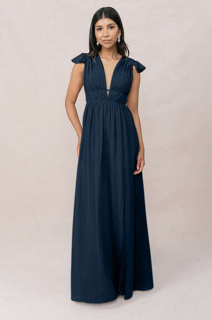 Cora Chiffon Dress | Made To Order | Romantic Blue