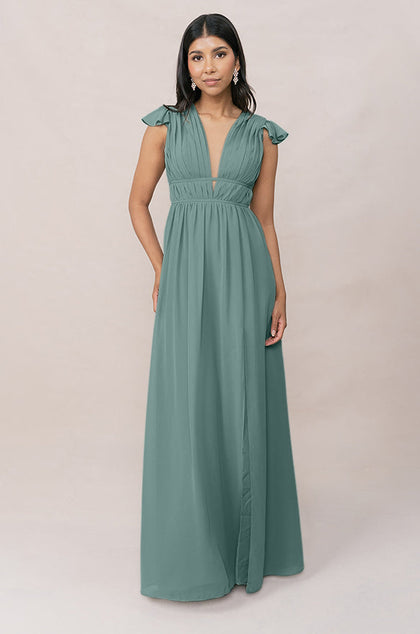 Cora Chiffon Dress | Made To Order | Rosemary