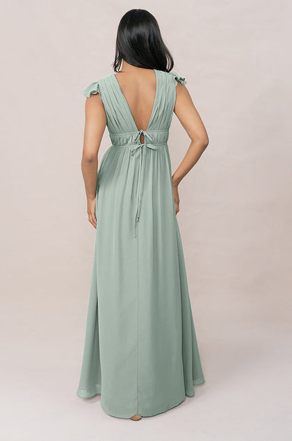 Cora Chiffon Dress | Made To Order | Sage