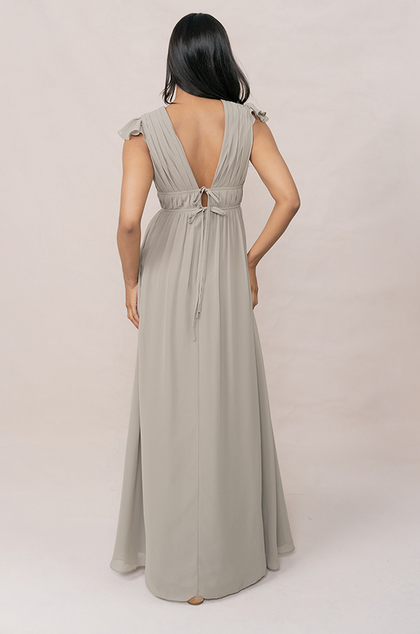Cora Chiffon Dress | Made To Order | Silver Sage