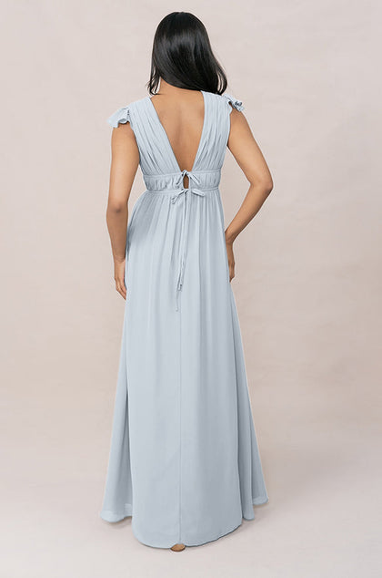 Cora Chiffon Dress | Made To Order | Sky Blue