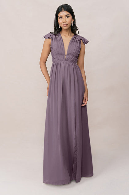 Cora Chiffon Dress | Made To Order | Wisteria