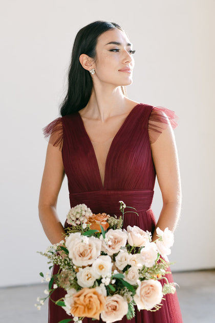 Model: Saije; Size: 4; Color: Cabernet
