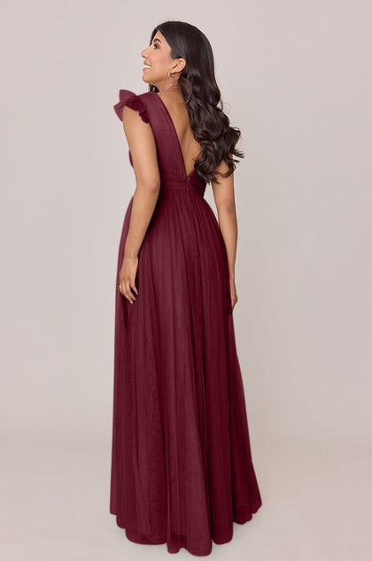 Cora Tulle Dress | Made To Order | Cabernet