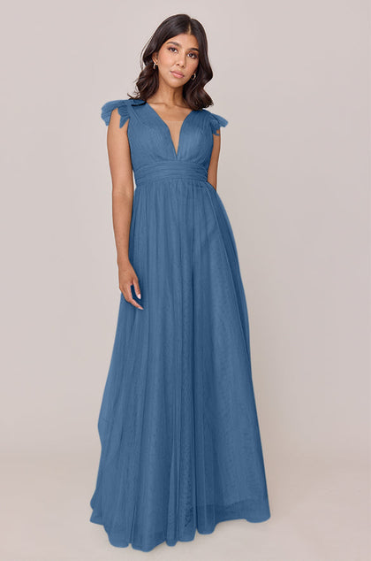 Cora Tulle Dress | Made To Order | Dusty Blue