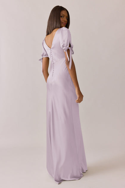 Daisy Satin Dress | Made To Order | Lilac