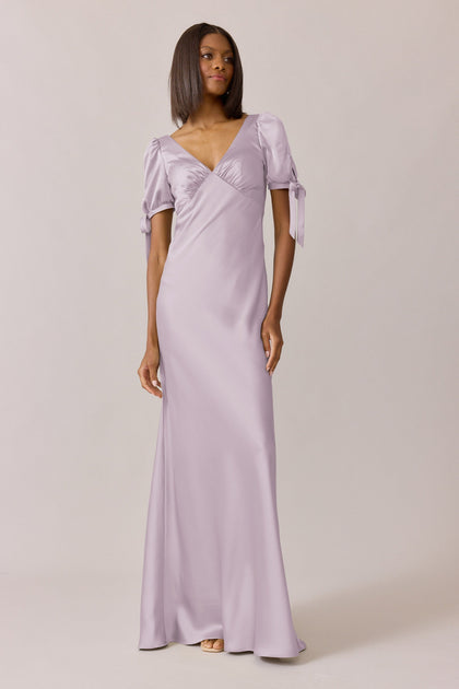 Daisy Satin Dress | Made To Order | Lilac