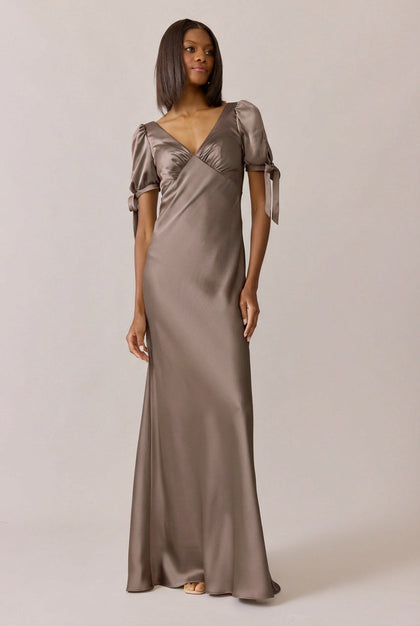 Daisy Satin Dress | Made To Order | Truffle