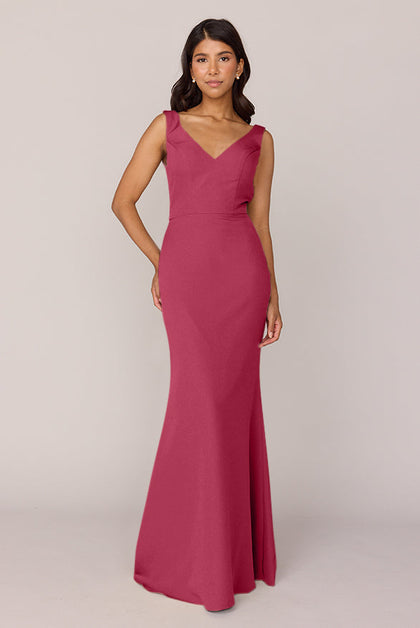 Dakota Crepe Dress | Made To Order | Berry