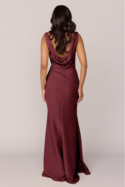 Dakota Crepe Dress | Made To Order | Cabernet