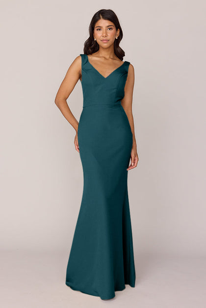 Dakota Crepe Dress | Made To Order | Classic Emerald