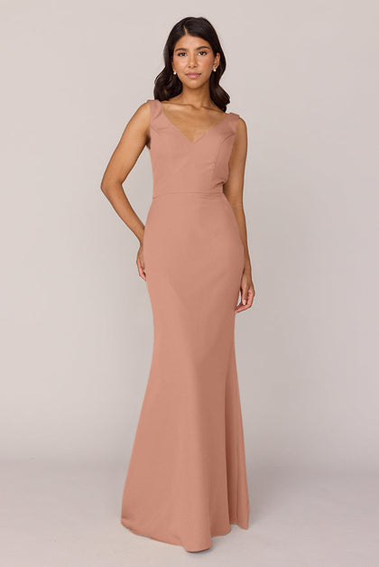 Dakota Crepe Dress | Made To Order | Desert Rose