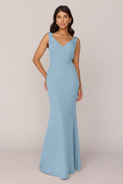 Dakota Crepe Dress | Made To Order | French Blue