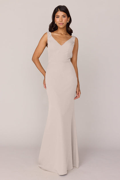 Dakota Crepe Dress | Made To Order | Gold Champagne