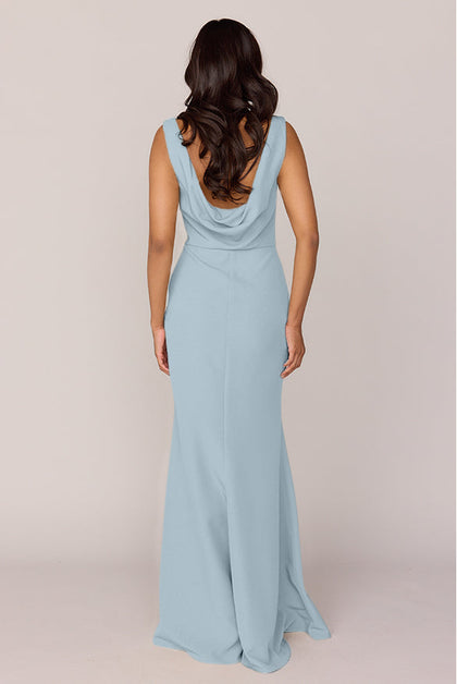 Dakota Crepe Dress | Made To Order | Light Blue