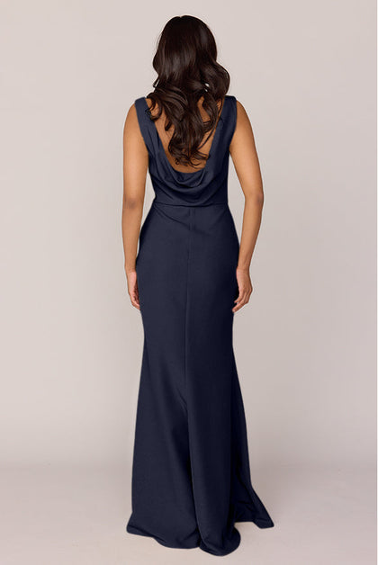 Dakota Crepe Dress | Made To Order | Navy Blue