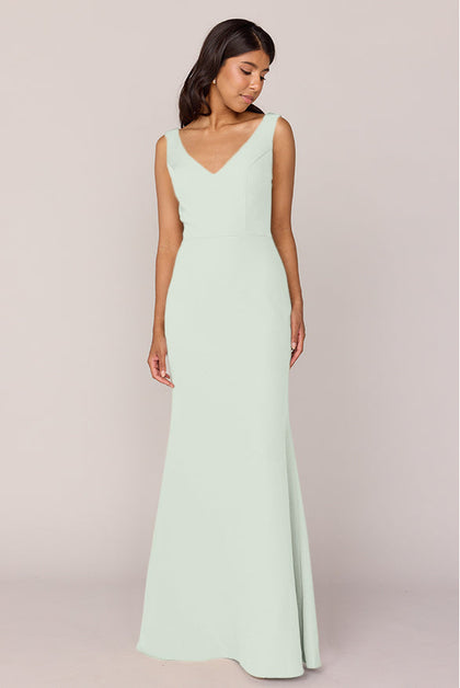 Dakota Crepe Dress | Made To Order | Pistachio