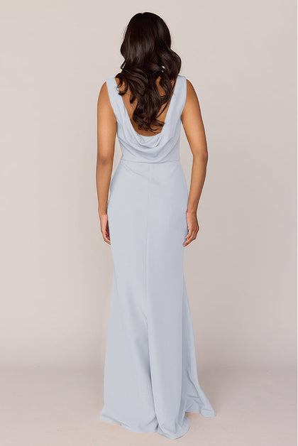 Dakota Crepe Dress | Made To Order | Sky Blue