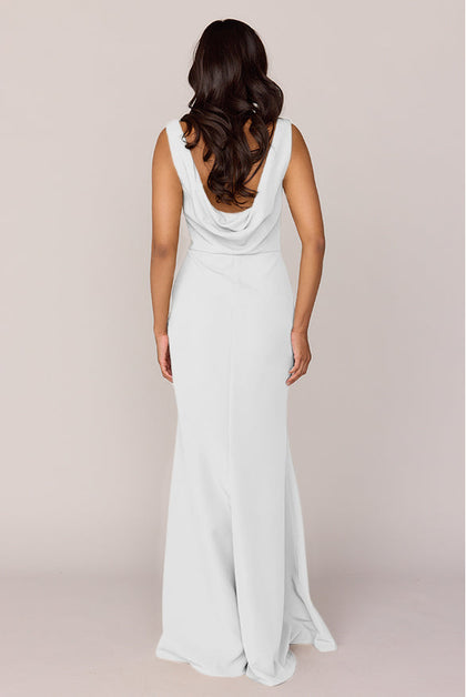 Dakota Crepe Dress | Made To Order | White Pearl