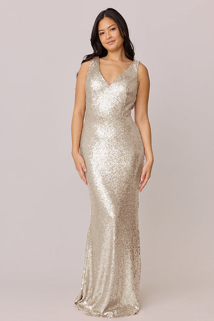 Dakota Sequin Dress | Made To Order | Gold