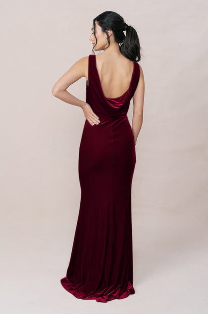 Dakota Velvet Dress | Made To Order | Burgundy