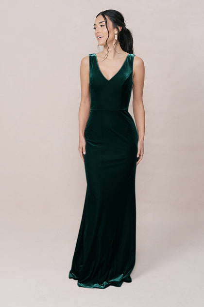 Dakota Velvet Dress | Made To Order | Classic Emerald