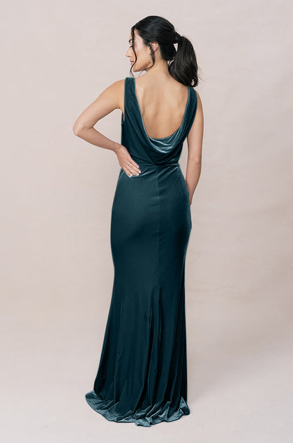Dakota Velvet Dress | Made To Order | Desert Blue