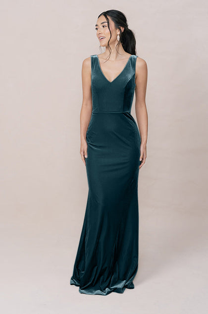 Dakota Velvet Dress | Made To Order | Desert Blue