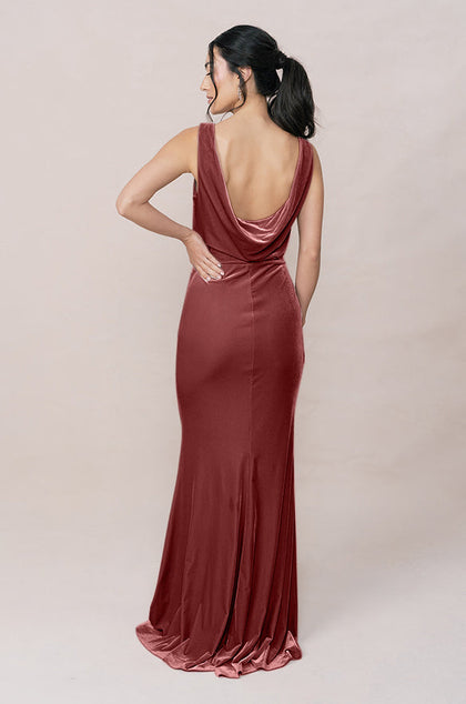 Dakota Velvet Dress | Made To Order | Dusty Rose