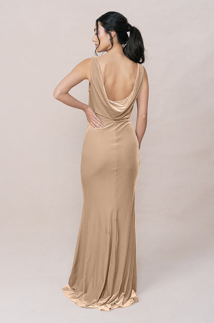 Dakota Velvet Dress | Made To Order | Gold Champagne