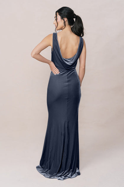 Dakota Velvet Dress | Made To Order | Indie Blue