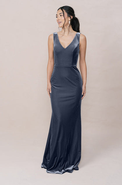 Dakota Velvet Dress | Made To Order | Indie Blue