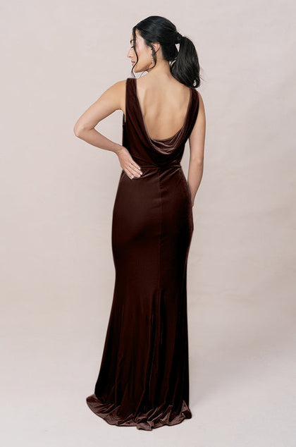 Dakota Velvet Dress | Made To Order | Mahogany