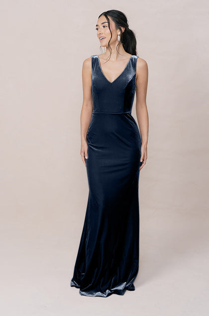 Dakota Velvet Dress | Made To Order | Royal Blue