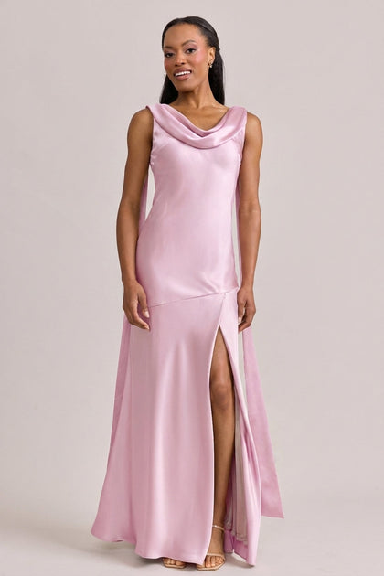 Dani Satin Dress | Made To Order | Baby Pink