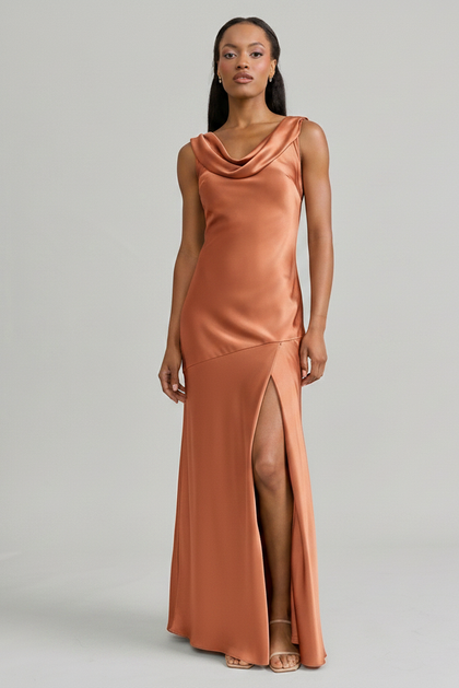 Dani Satin Dress | Made To Order | Copper