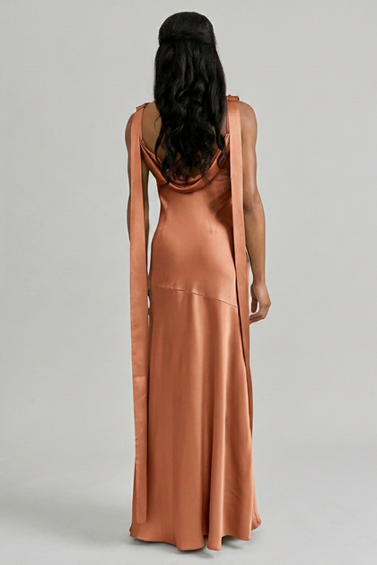 Dani Satin Dress | Made To Order | Copper